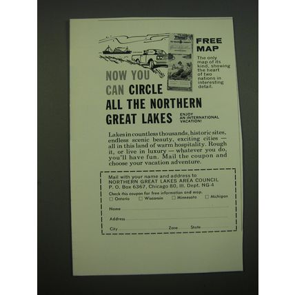 1962 Northern Great Lakes Area Council Tourism Ad - Now you can circle