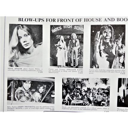 CARRIE (1976) vintage UK Pressbook ***Sissy Spacek, John Travolta***