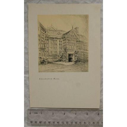 1930 print Adlington Hall, Cheshire by Frank Greenwood