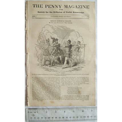 1839 The Penny Magazine No. 460 Mississipi, Greek Drama, Melons of Bokhara, etc.