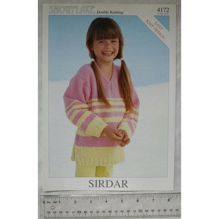 Vintage: Sirdar 4172 sweater, DK, 22-32 inch, 56-81 cm