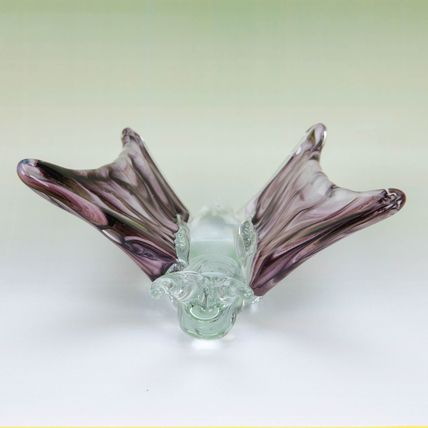 Objets D'art Glass Butterfly with Purple Wings 5.5 CM - Gift Boxed
