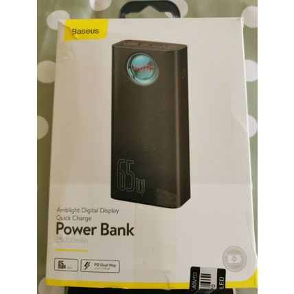 BASEUS Power Bank 30000Mah PD 65W Notebook Laptop Battery PD Charger 100W CABLE