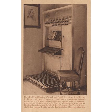 Orgel Kasten Manual Pedal der Minoriten Bonn Germany Old Postcard