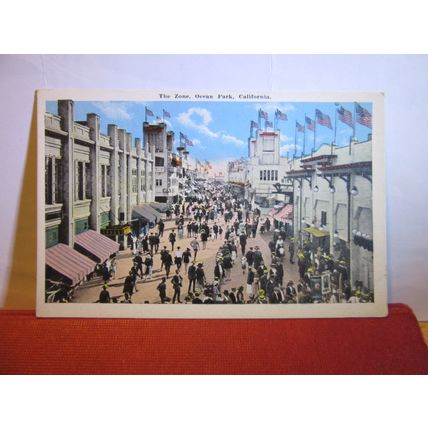 THE ZONE, OCEAN PARK, SANTA MONICA, CALIFORNIA.. used vintage postcard #