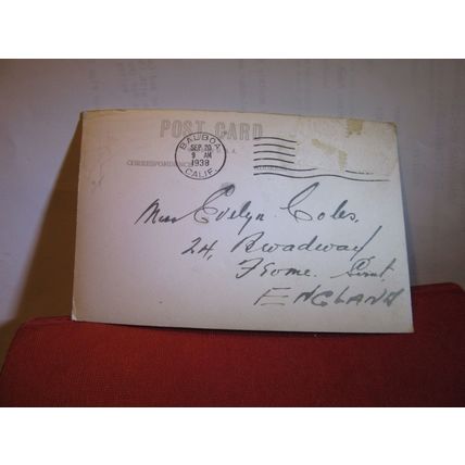 NEWPORT, BALBOA. CALIFORNIA used postcard RP 1938 pm =