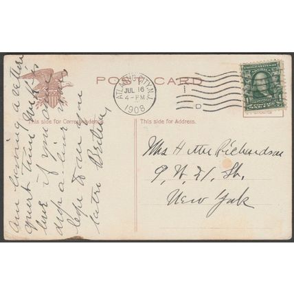 Marlborough-Blenheim Hotel, Atlantic City, New Jersey, 1907 - IPC&N Co Postcard