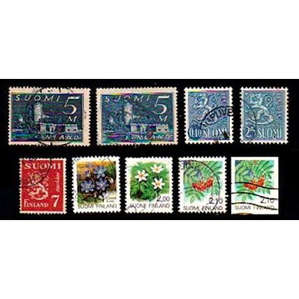 Finland Mix of 9 Used Stamps #1