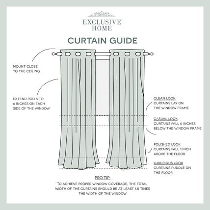 Exclusive Home Catarina Blackout Curtain + Sheer Grommet Pair-52"x108"-TURQUOISE