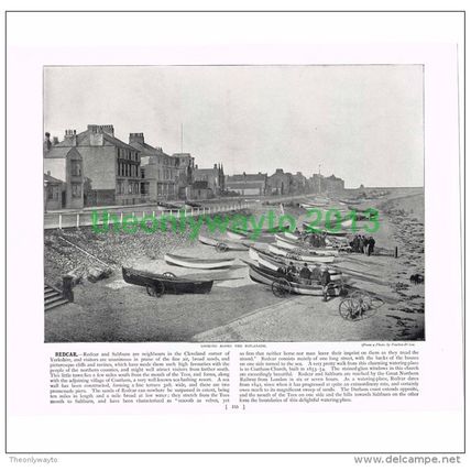 REDCAR, ESPLANADE, YORKS, ENGLAND, Book Illustration, c1895