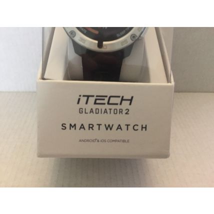 New iTech Gladiator Adult Unisex Smart Watch Fitness Tracker - Black