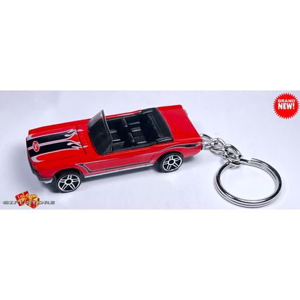 RARE KEYCHAIN RED 1964½/65 FORD MUSTANG CONVERTIBLE CUSTOM Ltd GREAT GIFT