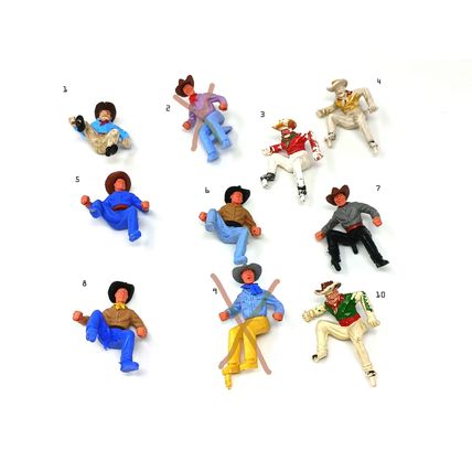Vintage TIMPO Sitting Down COWBOY Drivers x 10. CHOOSE £4.99 each (Multibuy).