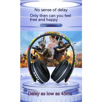 Kuchao Graffiti Bass Headset Wireless Bluetooth Headset