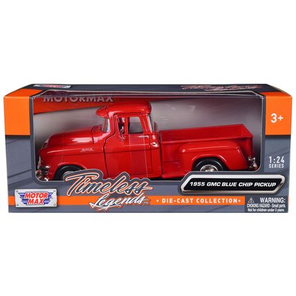 1955 GMC Blue Chip Pickup Truck Red "Timeless Legends" Series 1/24 Diecast Mo...