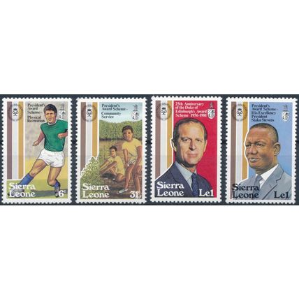 25th Anniv Duke of Edinburgh Award - Sierra Leone 1981 - MNH - SG 678/81