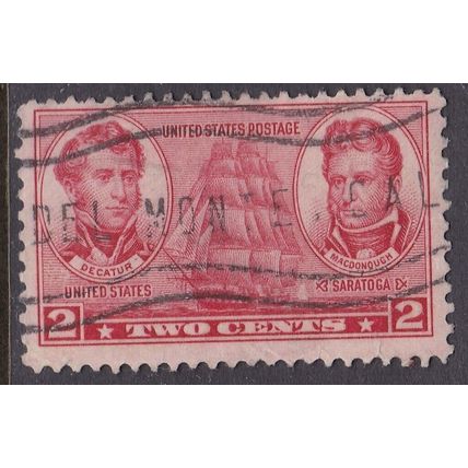 United States 1937 Decatur Macdonough USS United States 2c Fine Used SG 787 VGC