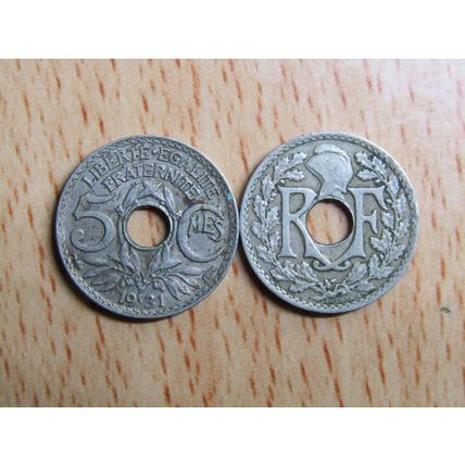 France Republic 1931 5 Centimes Coin