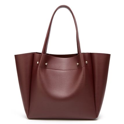 Women's Soft Faux Leather Tote Bag Purse Handbags Wallet Tote Shoulder Bag Red