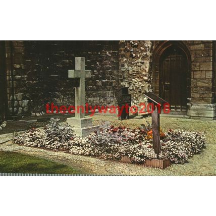 Nurse Cavells Grave, Norwich Cathedral, Norfolk, Cotman Postcard 1975