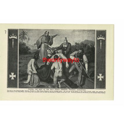 Frederic Barbarossa, Holy Roman Emperor's Body, Book Illustration (Print), c1907