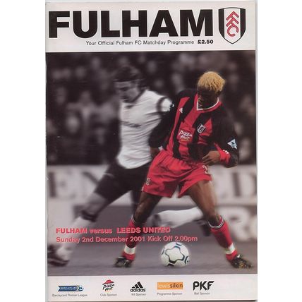 FULHAM v LEEDS UNITED PREMIER LEAGUE 2001