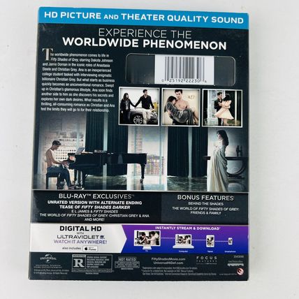 Fifty Shades of Grey - Unrated Edition Blu-ray + DVD Dakota Johnson Jamie Dornan
