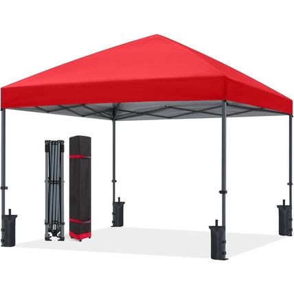 ABCCANOPY Durable Easy Pop up Canopy Tent 10X10, Red