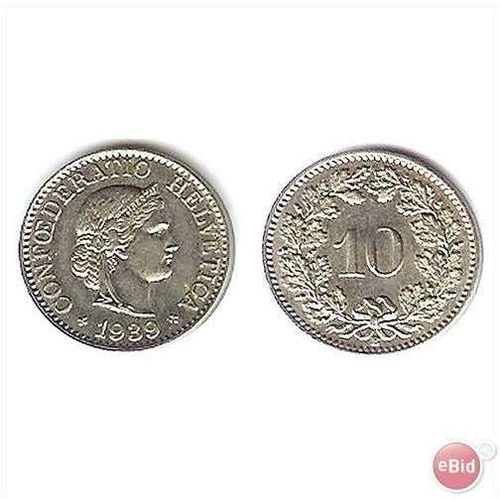 1939 Switzerland Helvetica 10 Rappen - Extremely Fine