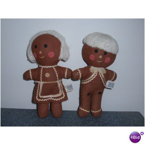 9" Vintage Gingerbread Man and Woman Christmas Decoration