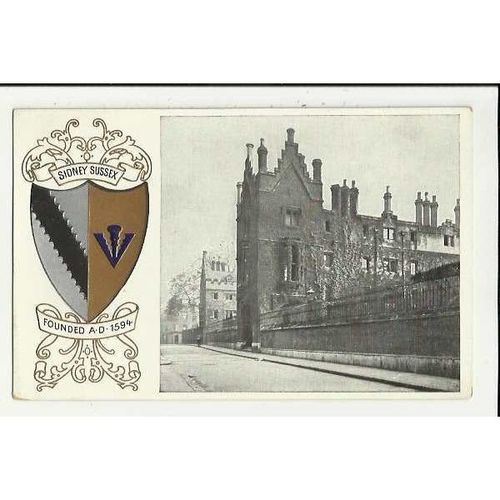 CAMBRIDGE Sidney Sussex Heraldic Postcard