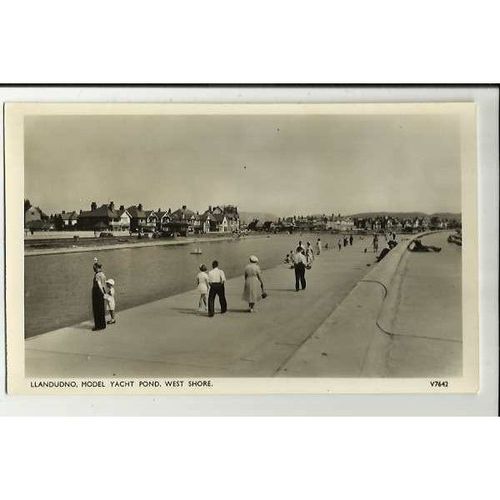 Wales LLANDUDNO Model Yacht Pond Postcard by Photochrom (V7642)