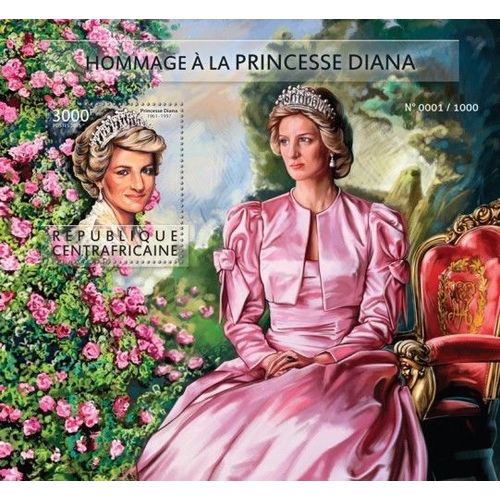 CENTRAL AFRICA 2015 SHEET MNH PRINCESS DIANA ROYALTY 3A
