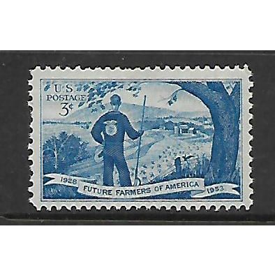 USA 1953 3c BLUE YOUNG FARMER SG 1021 M / MINT