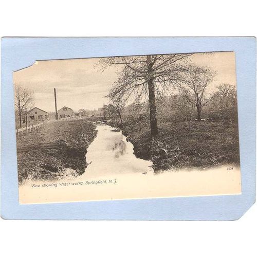 New Jersey Springfield View Showing Water Works~2689