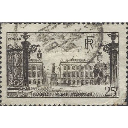 FRANCE, Place Stanislas, Nancy, black 1947, 25F, #2