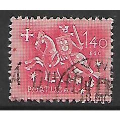 PORTUGAL 1953 1e.40 RED MEDIEVAL KNIGHT SG 1085 FINE USED #
