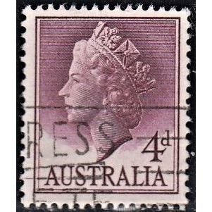 AUSTRALIA, 1957 4d QEII, SG 294 (Scott # 294), used