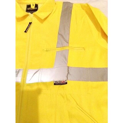 3XL Vizwear Yellow Poly Cotton Lightweight Reflective Jacket 3XL