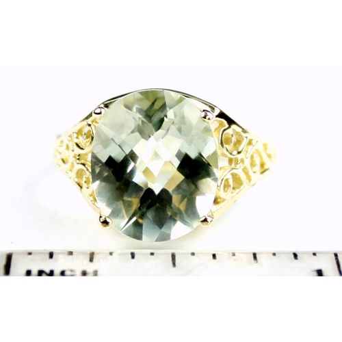 Green Amethyst (Prasiolite), 10KY Gold Ring, R057