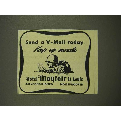 1944 Hotel Mayfair Ad - Send a V-Mail Today