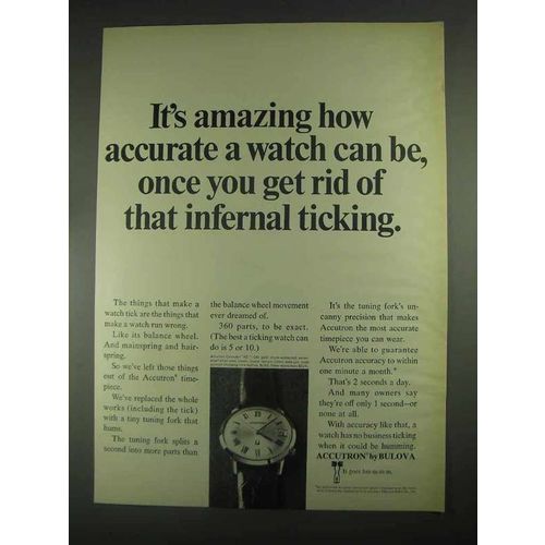 1967 Bulova Accutron Calendar AD Watch Ad - Amazing