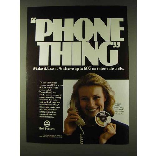 1979 Bell Telephone Ad - Phone Thing