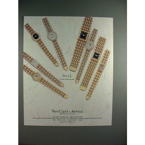 1986 Piaget Watch Ad - for Van Cleef & Arpels