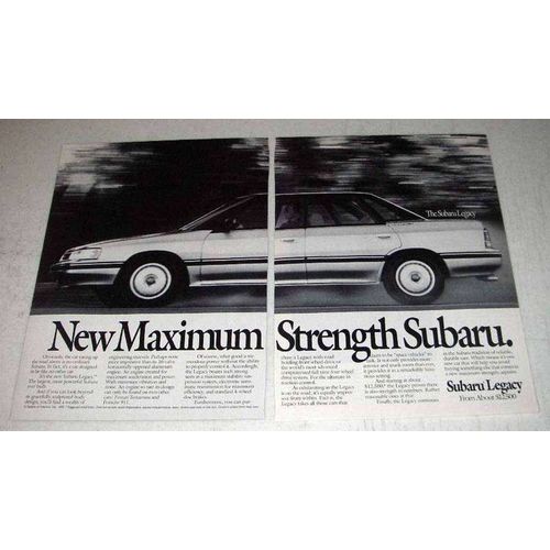 1989 Subaru Legacy Car Ad - New Maximum Strength