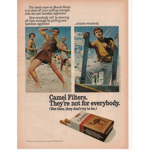 Camel Cigarettes vintage Full Page Print Ad July 1972
