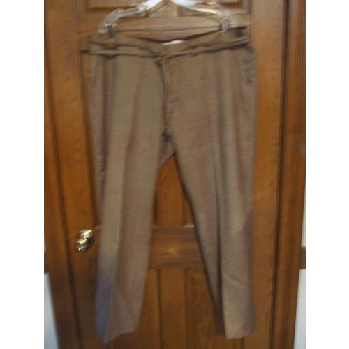 Old Navy Brown & Beige Herringbone Wool Blend Wide Leg Trousers - Size 20 Reg