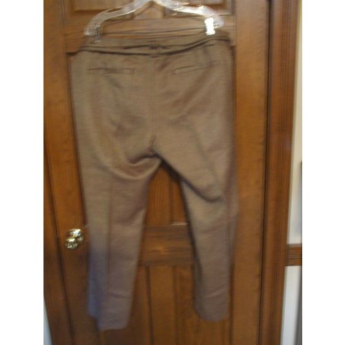 Old Navy Brown & Beige Herringbone Wool Blend Wide Leg Trousers - Size 20 Reg