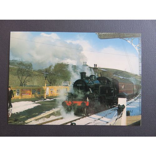 Keighley & Worth Valley Railway 41241 Leaves Oakworth WV113 Postcard #32