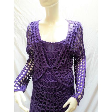 Gina Bacconi Purple Dress & Jacket Special Occasion Outfit UK 12 £220 BNWT